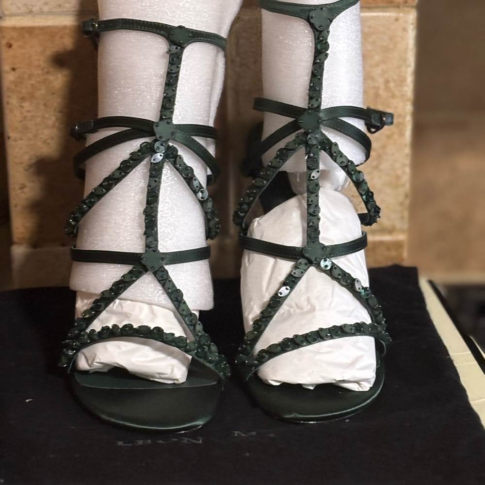 Leon Max Green Sandals